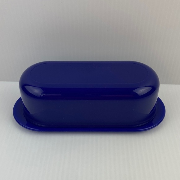 Tupperware Butter Dish Ocean Blue - Picture 1 of 11